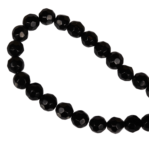 1 Strang Onyx, Onyxstrang, Facette, 12mm, L33cm, Schmuck DIY - zum Schließen ins Bild klicken